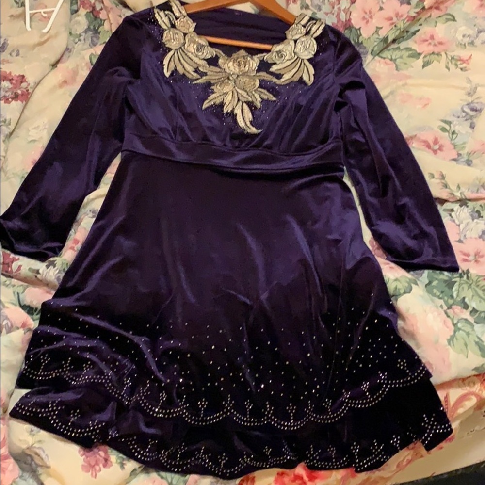Beautiful Purple Velvet Dress!